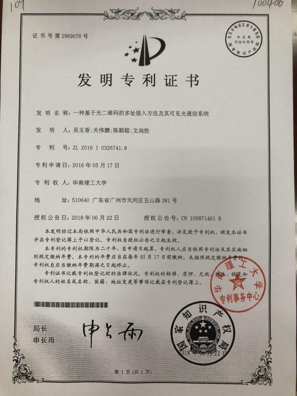 Patent Certificate