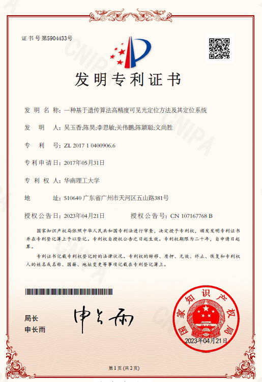 Patent Certificate