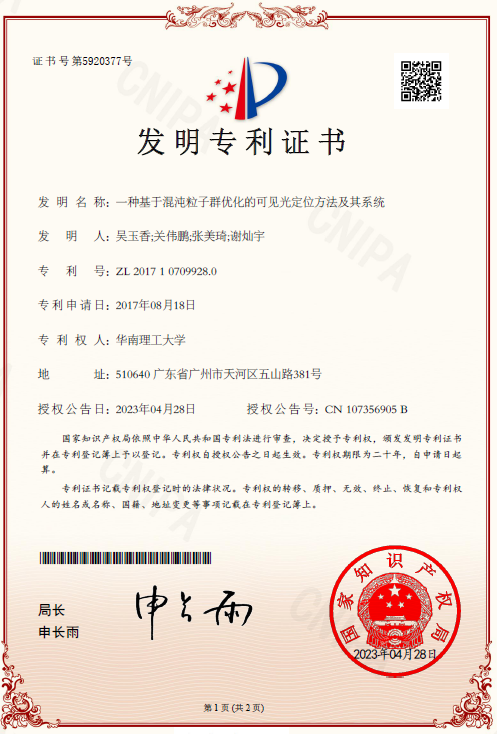 Patent Certificate