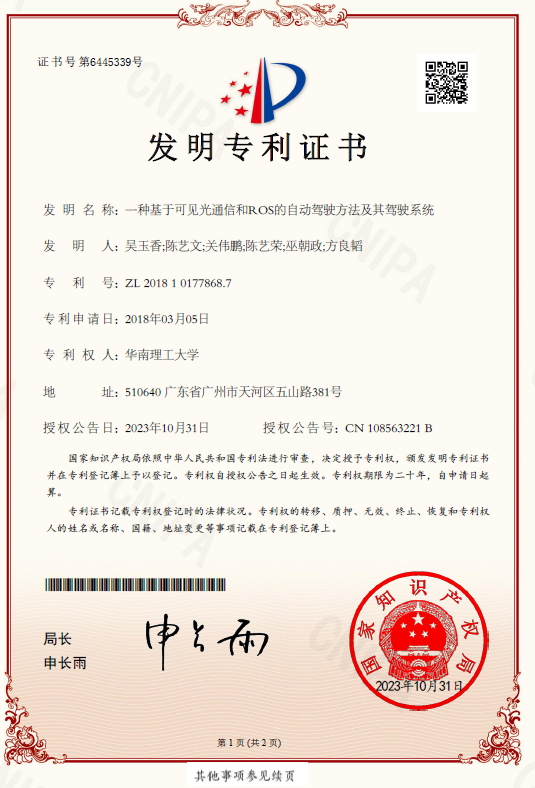 Patent Certificate