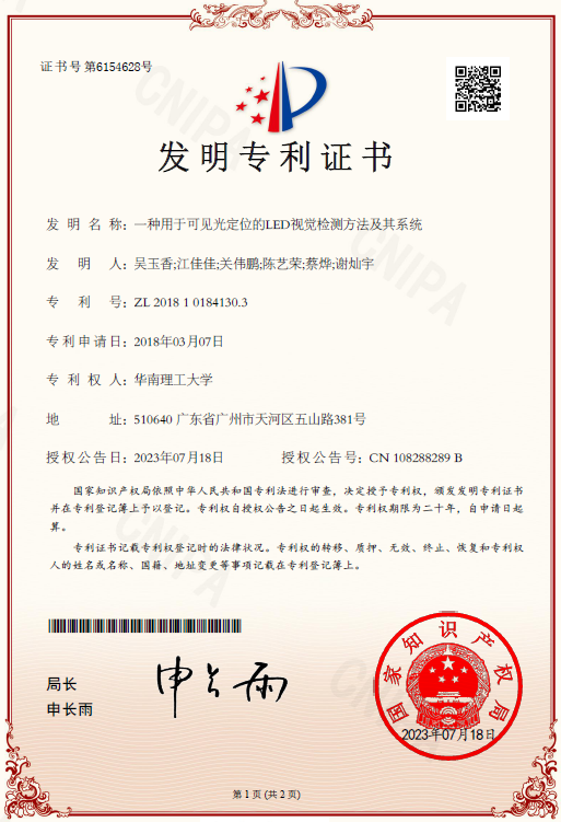 Patent Certificate