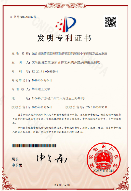 Patent Certificate