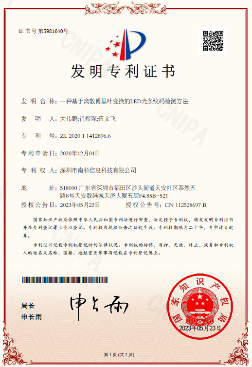 Patent Certificate