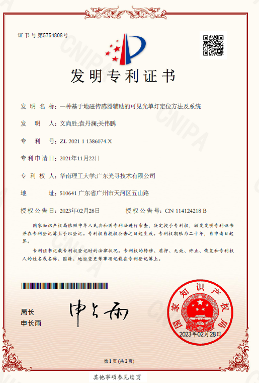 Patent Certificate