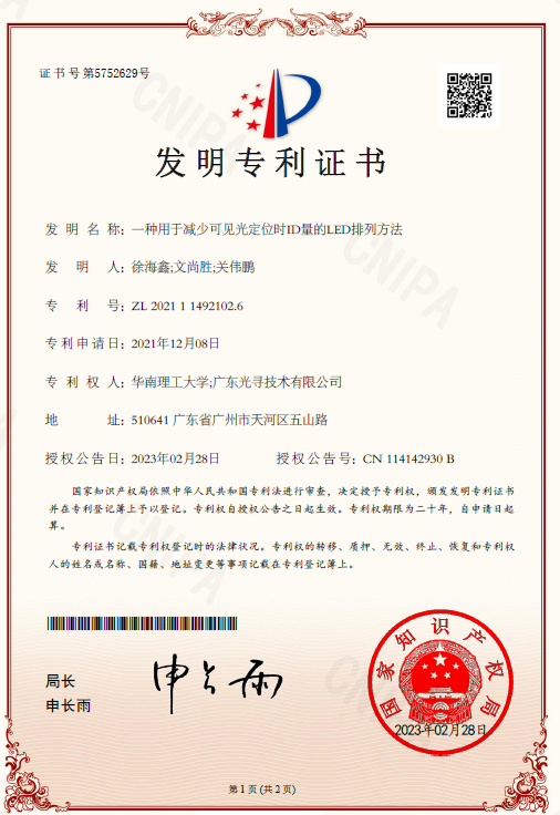 Patent Certificate